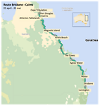 Route Brisbane - Cairns