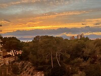 Zonsondergang over de baai van Palma vanuit ons hotel
