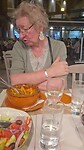 Zaterdagavond uitzicht vanaf ons terrastafeltje